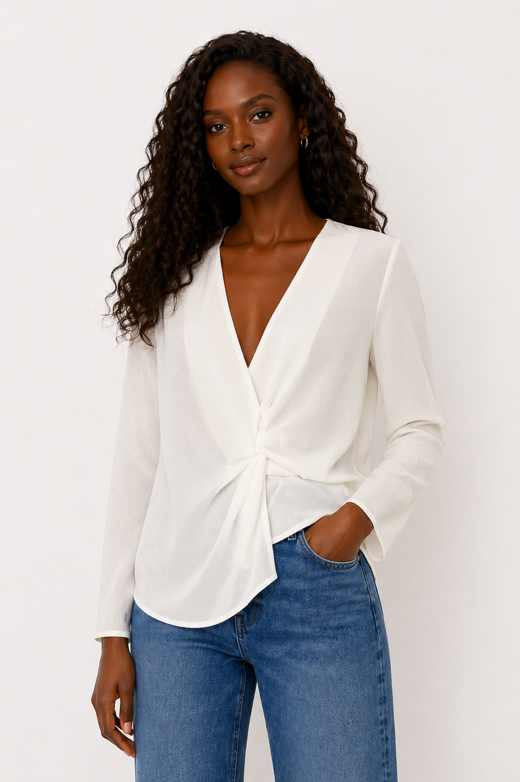 Blusa cruzada de escote