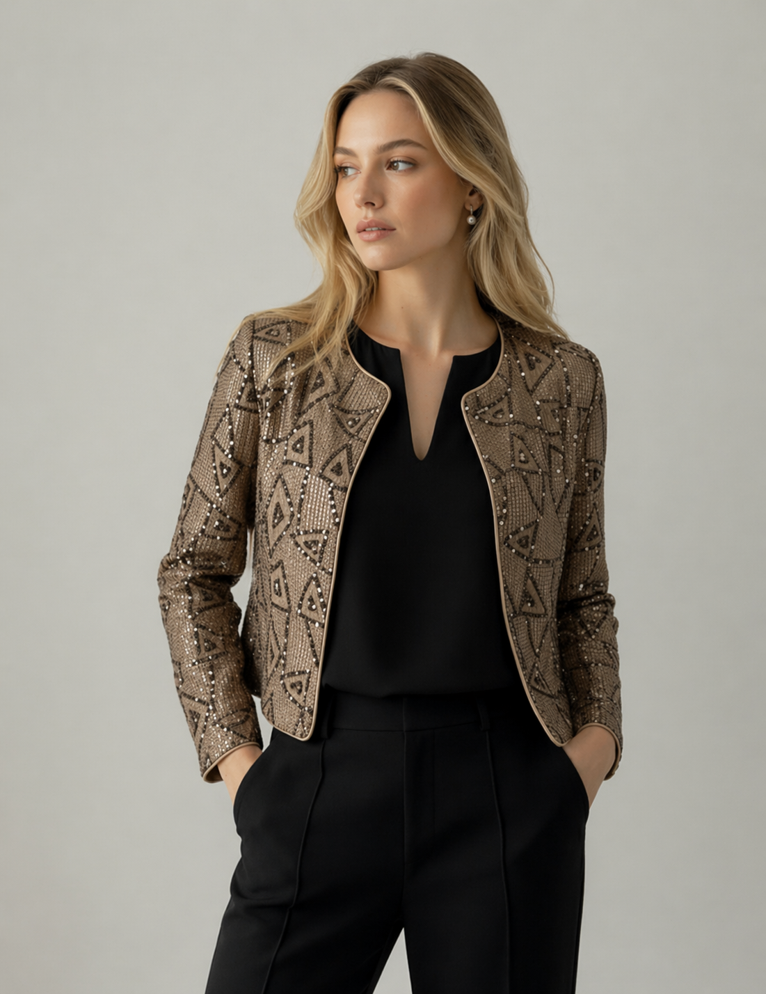 Chaqueta brocada