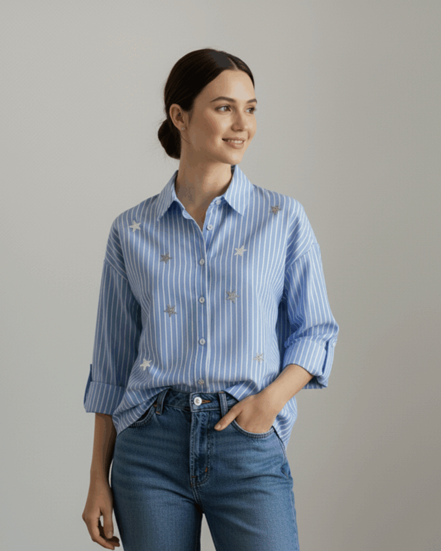 Sobrecamisa  de algodón con bolsillos en costura