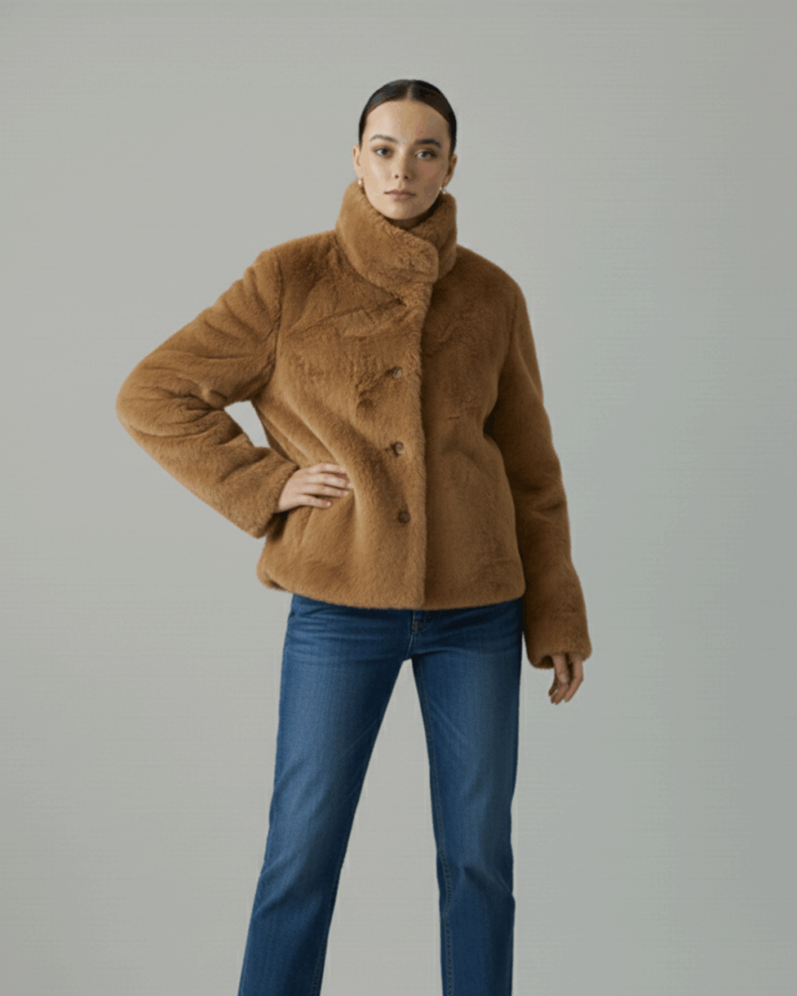 Chaqueta Faux Fur Classic Camel
