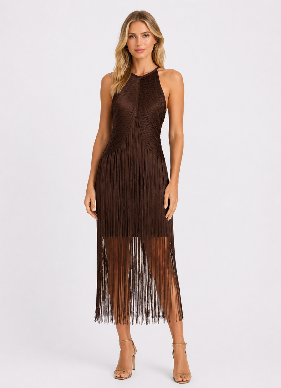 Vestido Fringe Flow