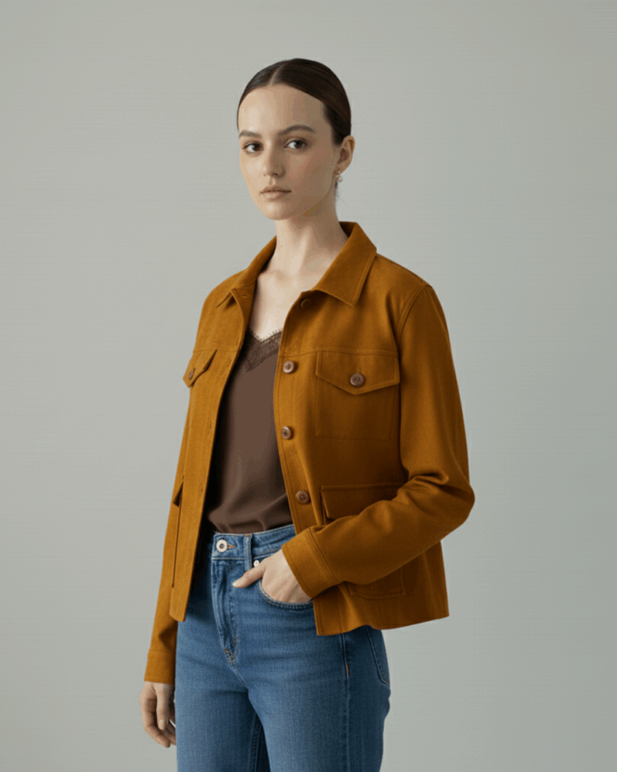 Chaqueta Suede Brown