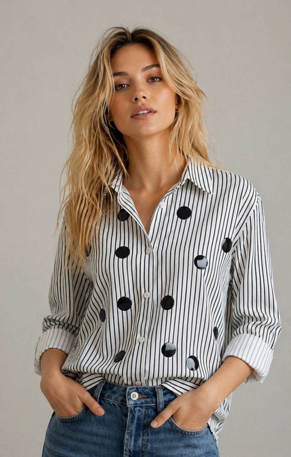 Camisa Stripe Dot