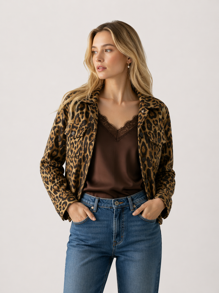 Chaqueta Leopard Wool