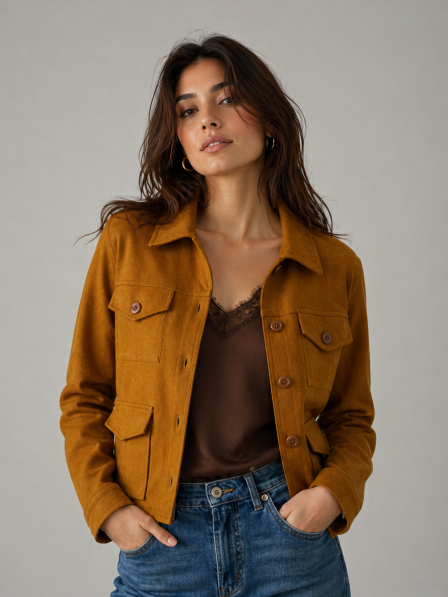 Chaqueta Suede Brown