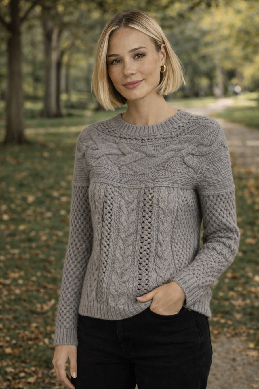 Sweater Trenzado Nordic Grey
