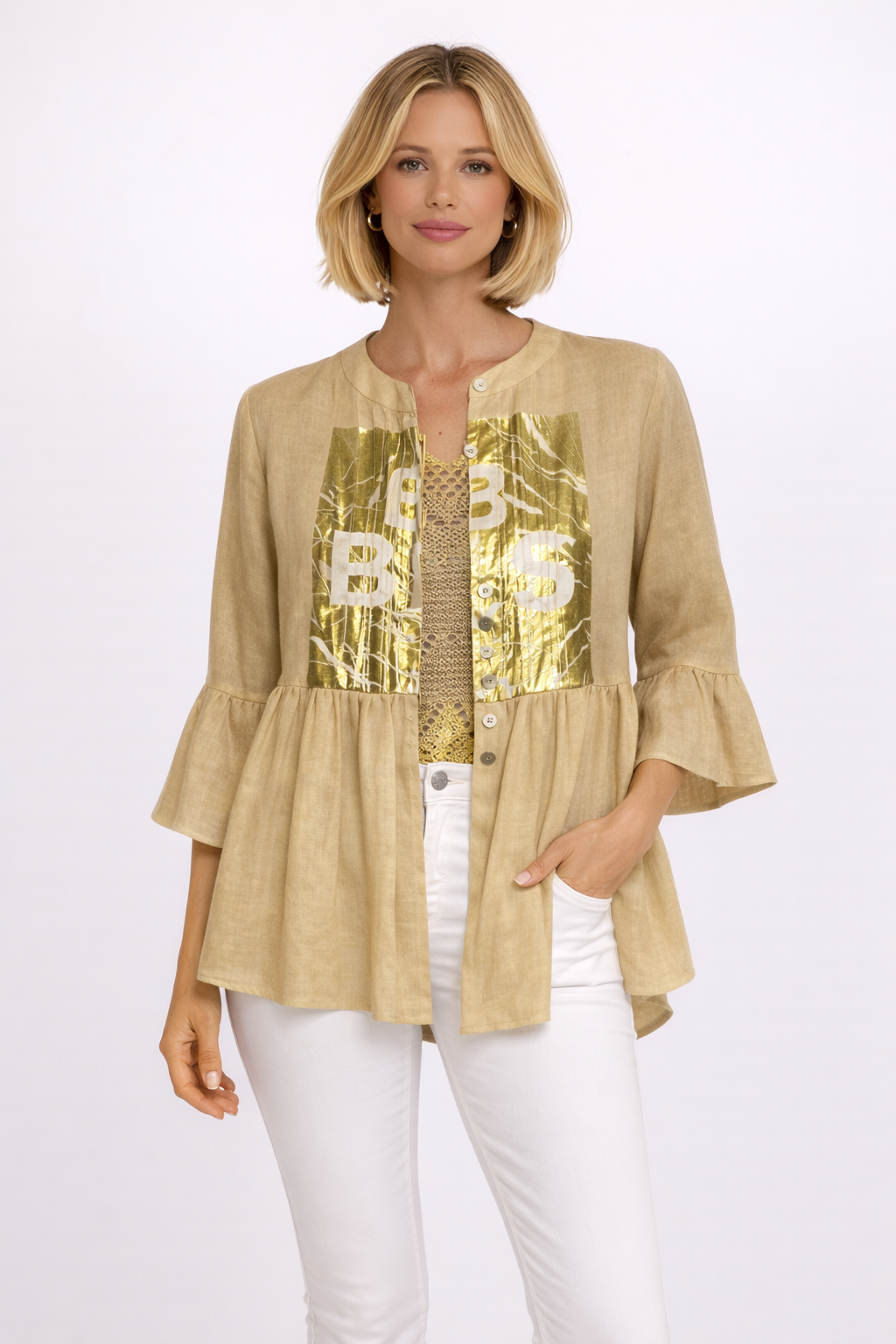 Blusa Golden Panel Boho Chic Be Blouse (2)