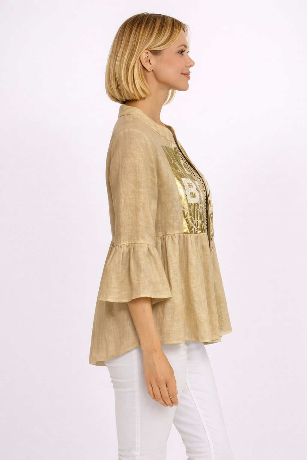 Blusa Golden Panel Boho Chic Be Blouse