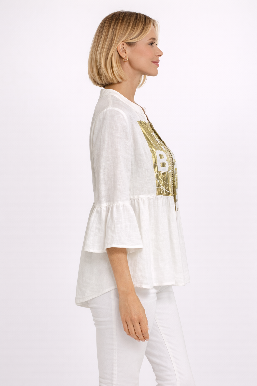 Blusa White Gold Statement