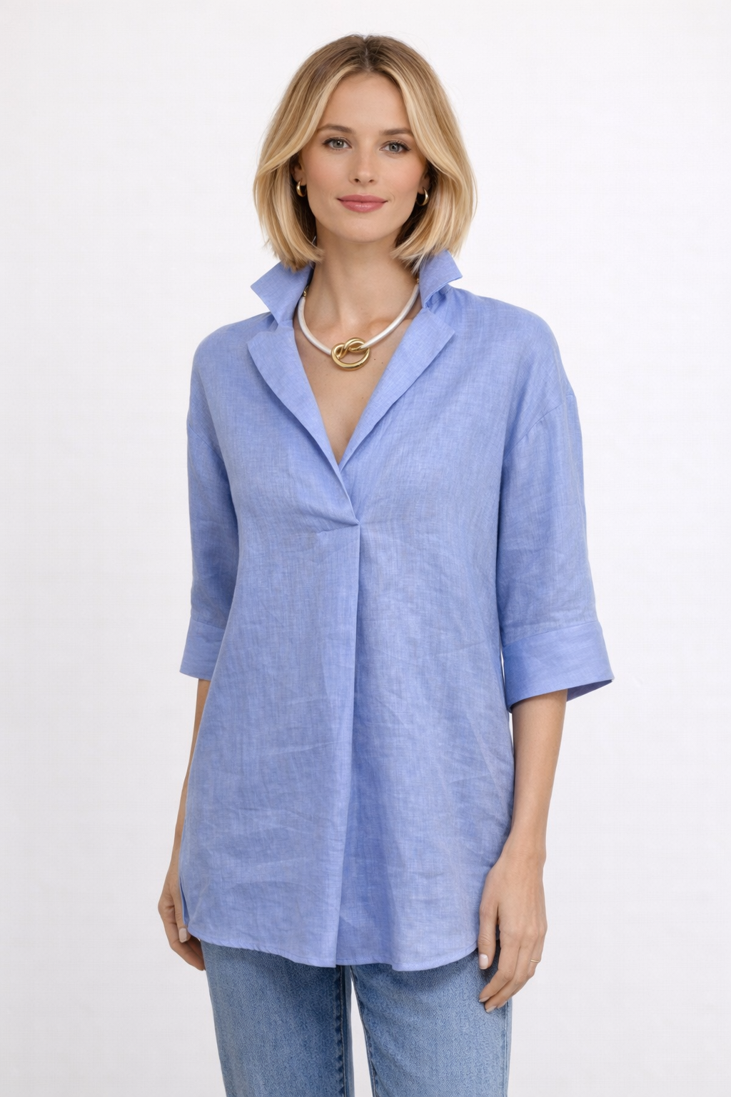 Camisa Blue Breeze Lino Be Blouse (2)