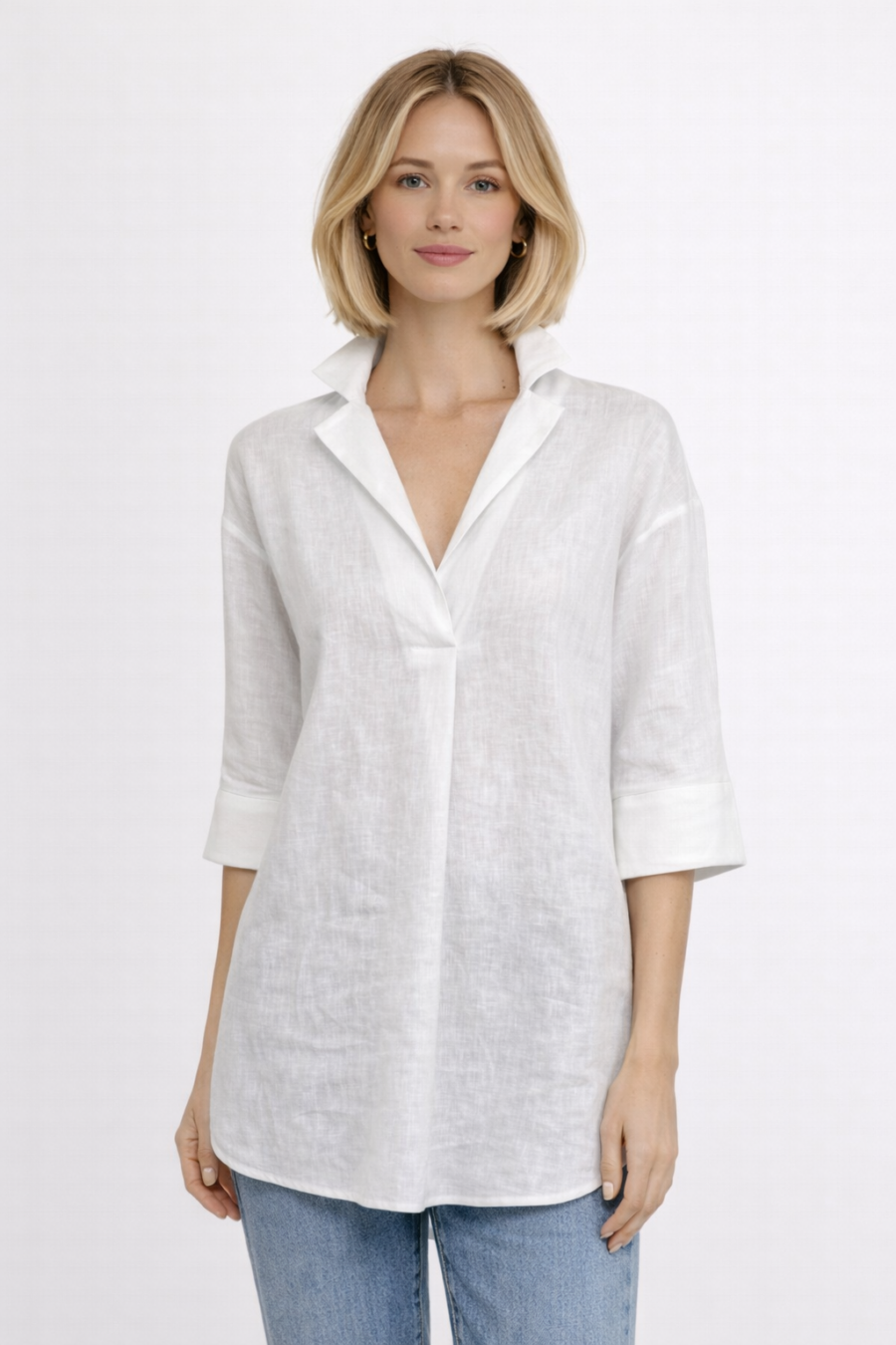 Camisa Linen Essence White Be Blouse