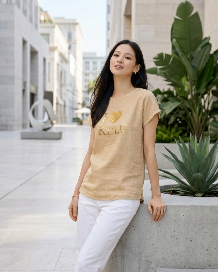 Camiseta Sand I ❤️ Kmo Lino & Punto Be Blouse