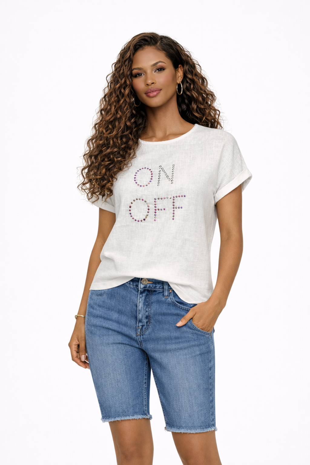 Camiseta White ONOFF Lino & Punto
