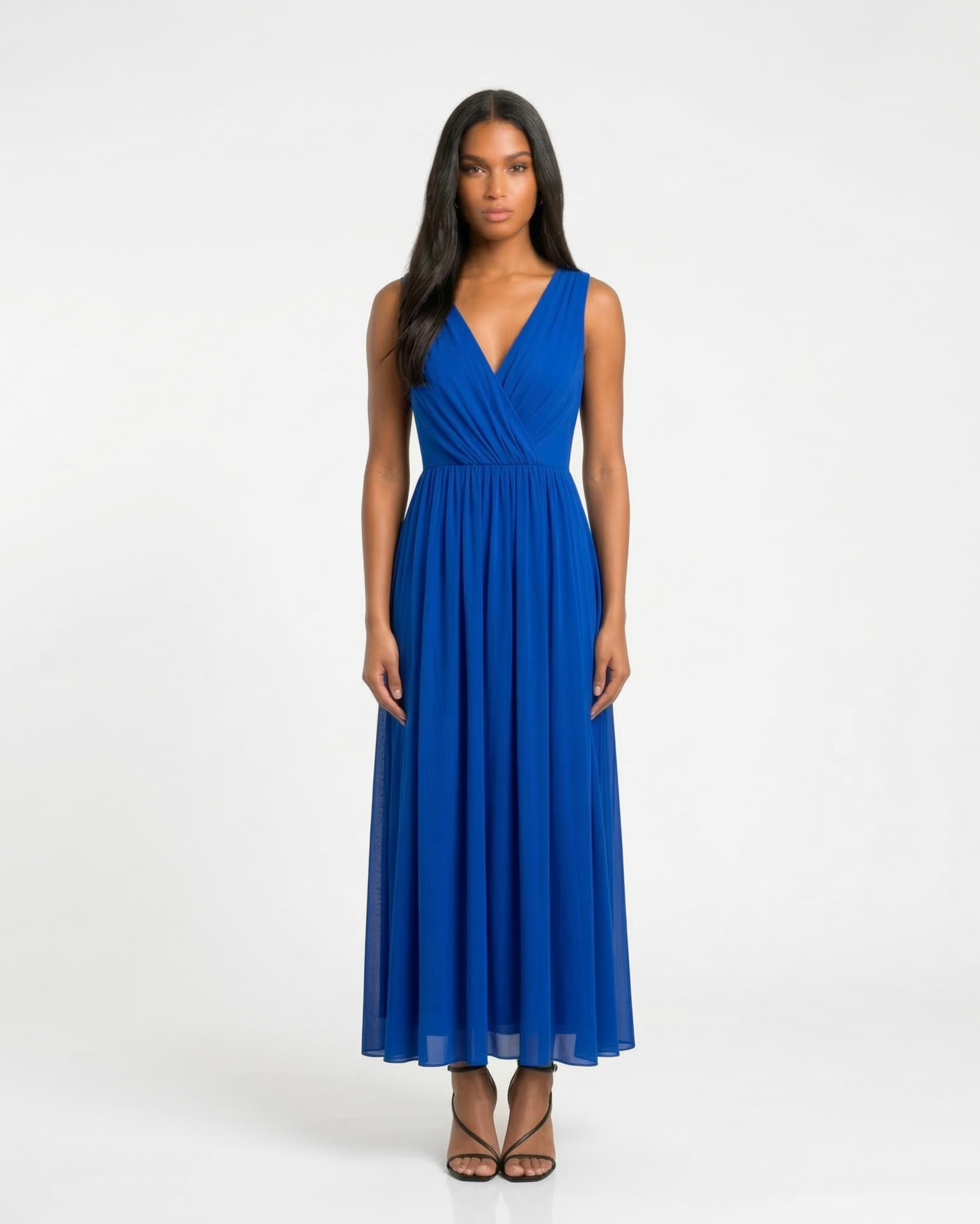 Vestido Blue Tulle Flow Elegance