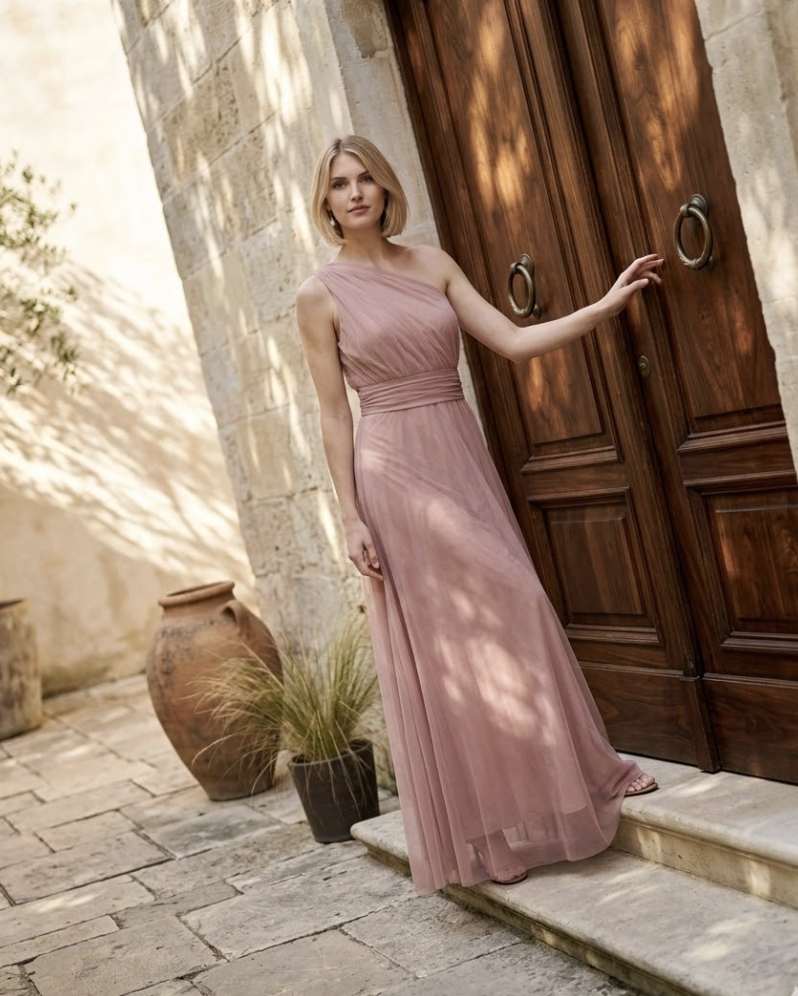 Vestido Tul One Shoulder Grace