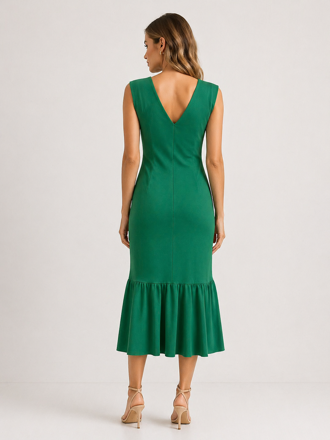 Vestido fiesta verde