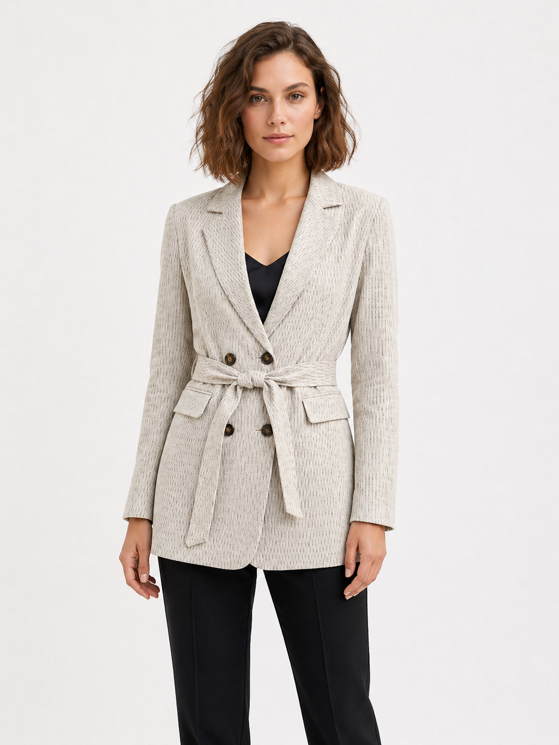 Blazer Lino Belted Summer Chic (2)