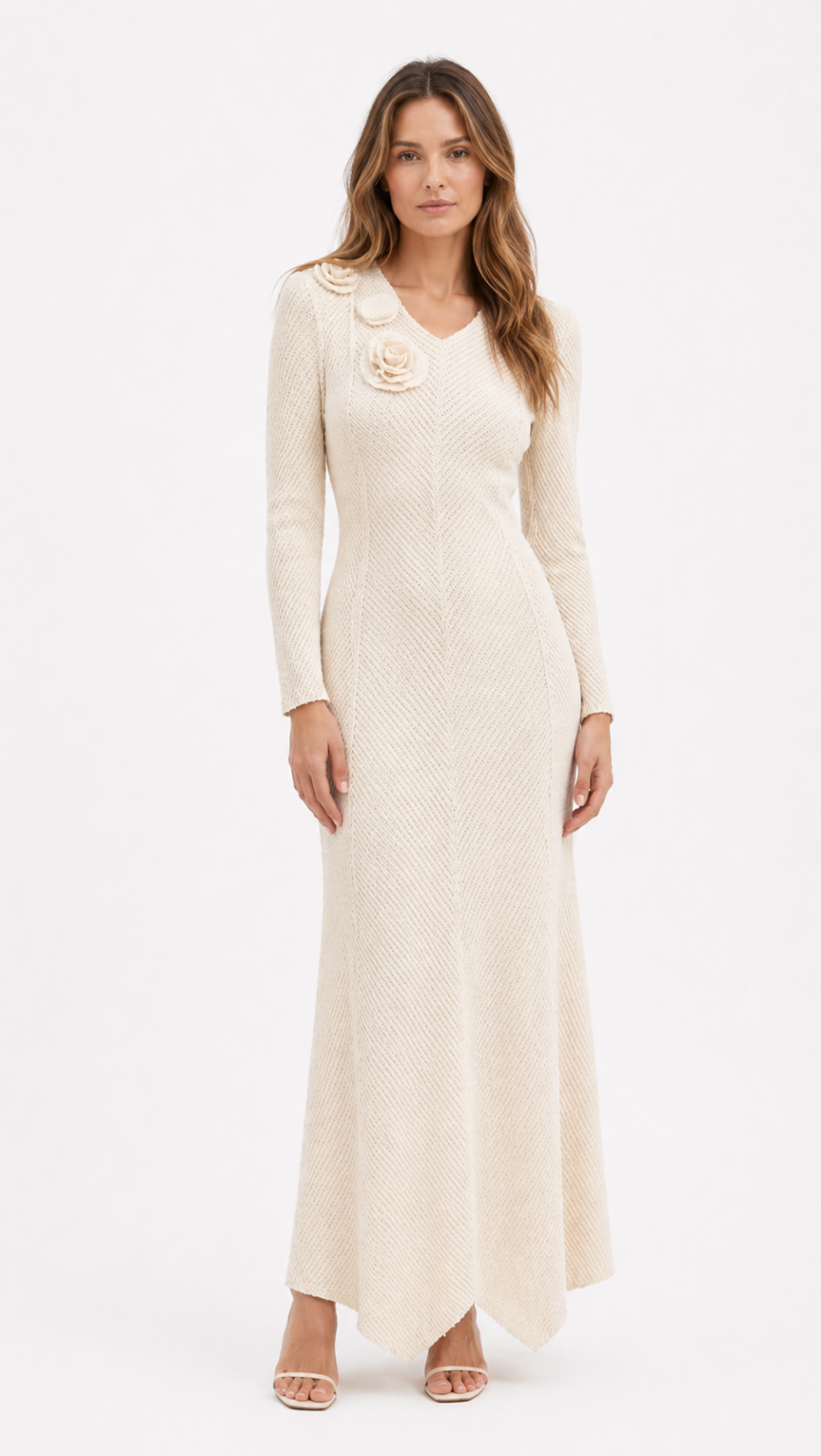 Vestido Knit Floral Elegance Chic